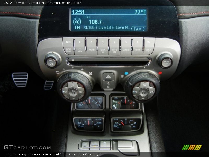 Controls of 2012 Camaro ZL1