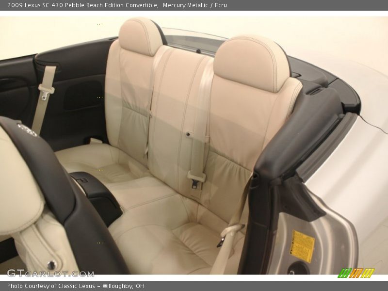 Rear Seat of 2009 SC 430 Pebble Beach Edition Convertible