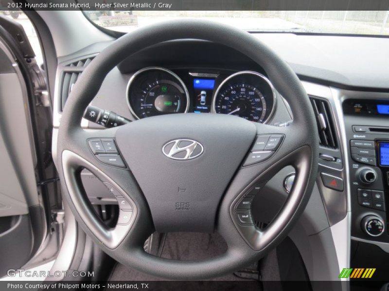 Hyper Silver Metallic / Gray 2012 Hyundai Sonata Hybrid