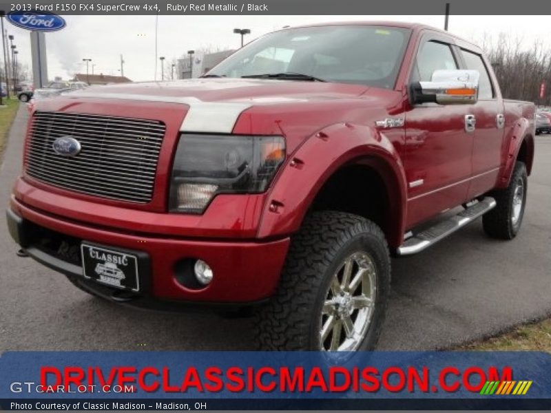 Ruby Red Metallic / Black 2013 Ford F150 FX4 SuperCrew 4x4