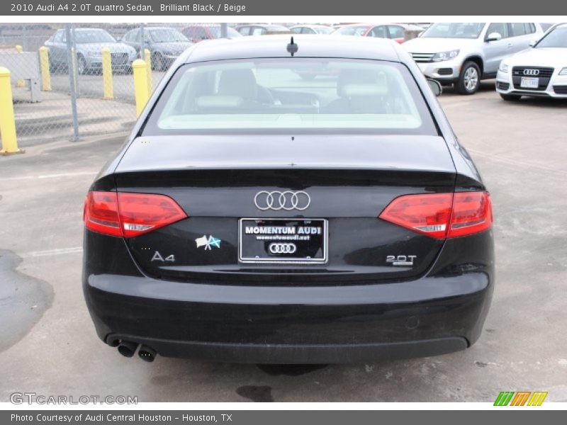 Brilliant Black / Beige 2010 Audi A4 2.0T quattro Sedan