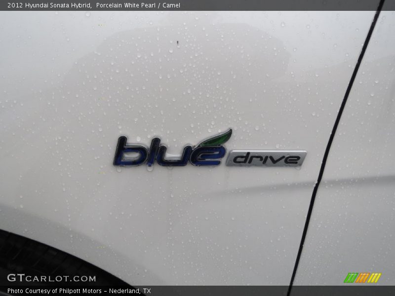 Porcelain White Pearl / Camel 2012 Hyundai Sonata Hybrid