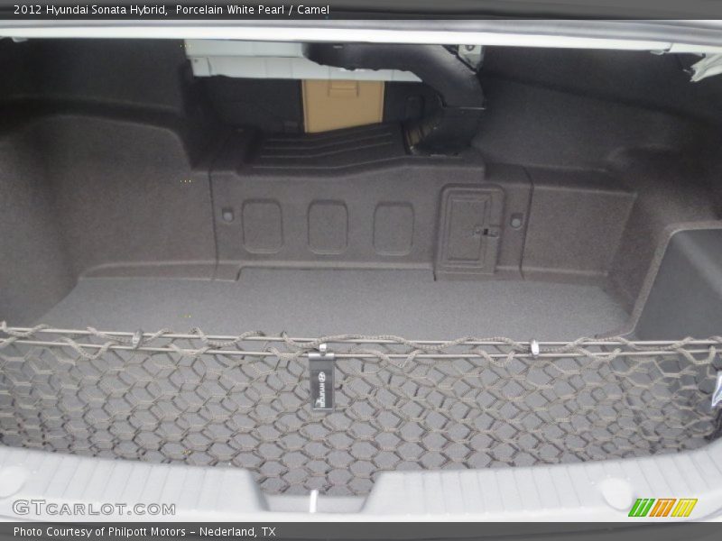 Porcelain White Pearl / Camel 2012 Hyundai Sonata Hybrid