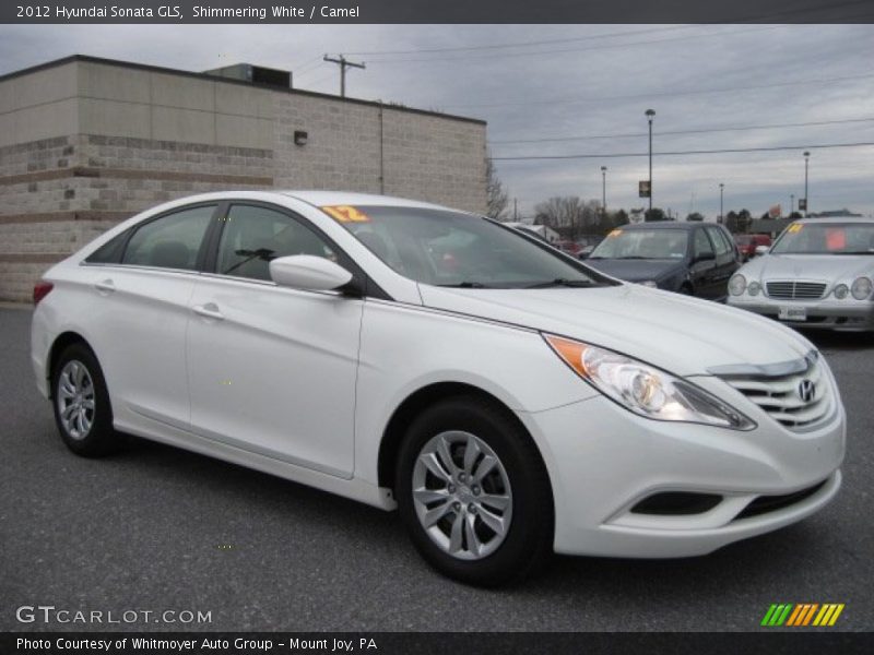 Shimmering White / Camel 2012 Hyundai Sonata GLS