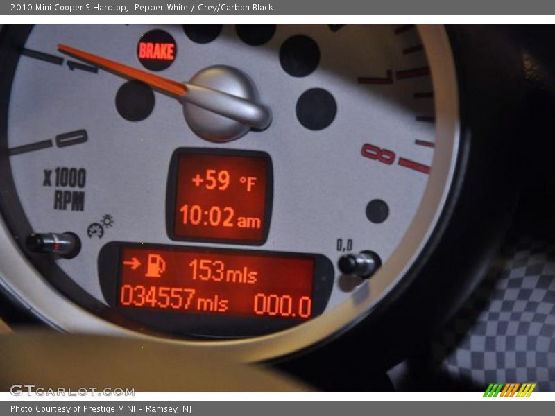 Pepper White / Grey/Carbon Black 2010 Mini Cooper S Hardtop