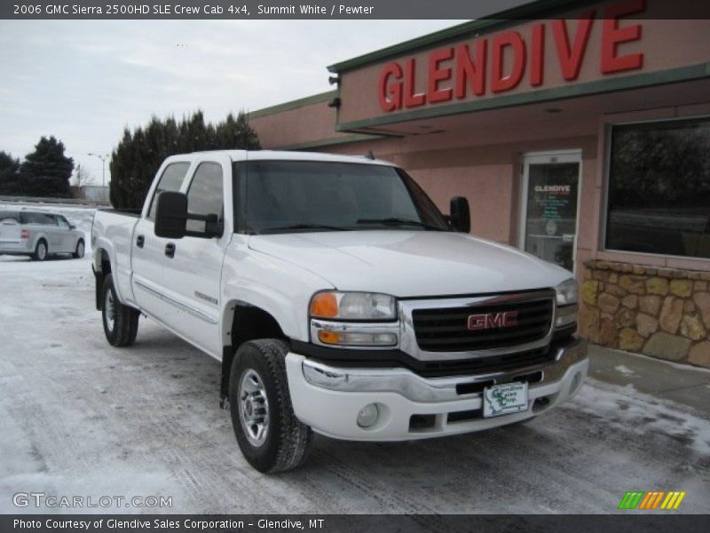 Summit White / Pewter 2006 GMC Sierra 2500HD SLE Crew Cab 4x4