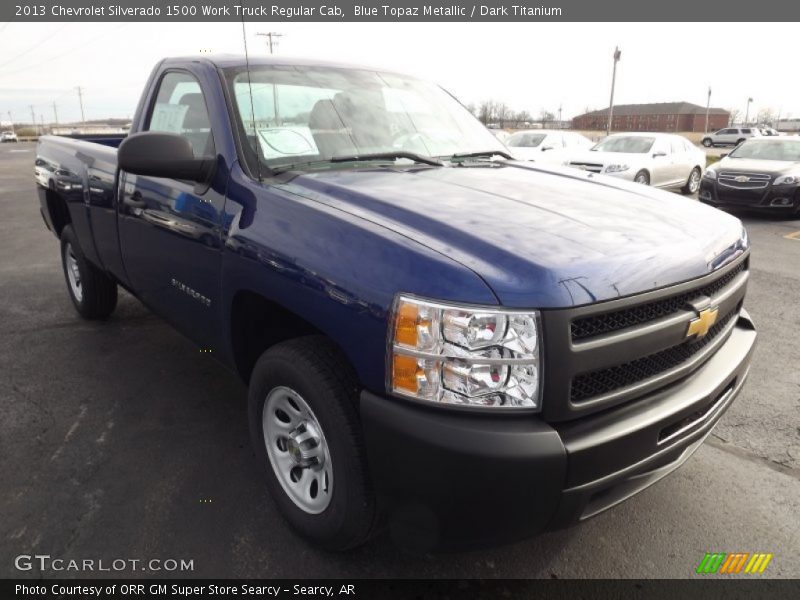 Blue Topaz Metallic / Dark Titanium 2013 Chevrolet Silverado 1500 Work Truck Regular Cab