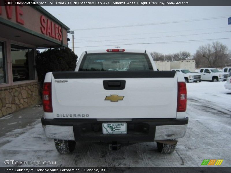 Summit White / Light Titanium/Ebony Accents 2008 Chevrolet Silverado 1500 Work Truck Extended Cab 4x4