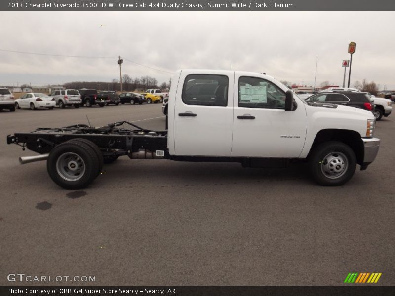 Summit White / Dark Titanium 2013 Chevrolet Silverado 3500HD WT Crew Cab 4x4 Dually Chassis