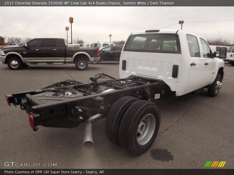 Summit White / Dark Titanium 2013 Chevrolet Silverado 3500HD WT Crew Cab 4x4 Dually Chassis