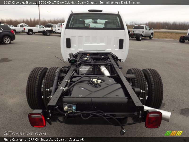 Summit White / Dark Titanium 2013 Chevrolet Silverado 3500HD WT Crew Cab 4x4 Dually Chassis