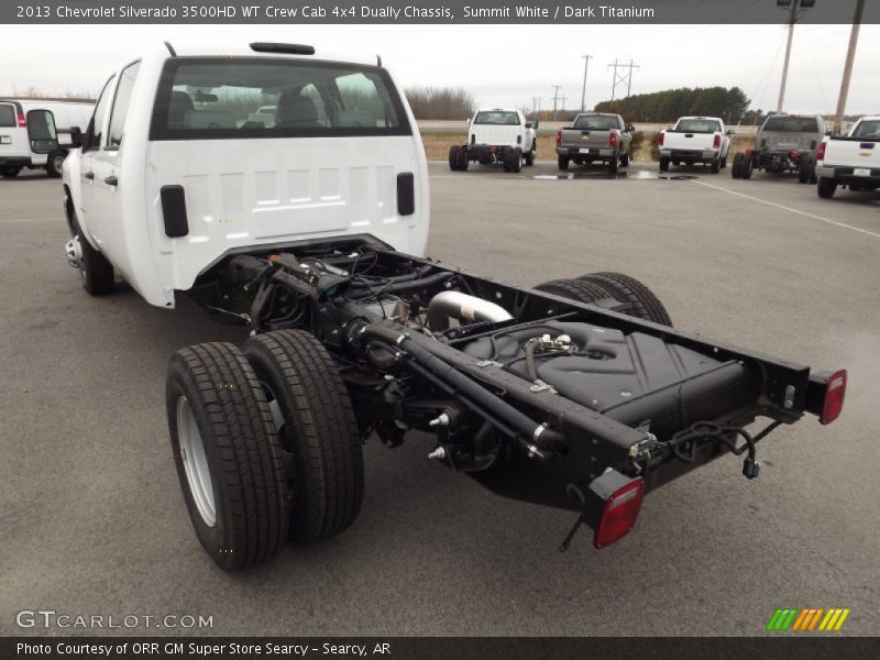 Summit White / Dark Titanium 2013 Chevrolet Silverado 3500HD WT Crew Cab 4x4 Dually Chassis