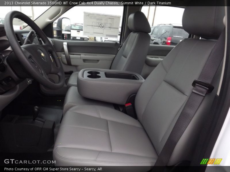 Summit White / Dark Titanium 2013 Chevrolet Silverado 3500HD WT Crew Cab 4x4 Dually Chassis