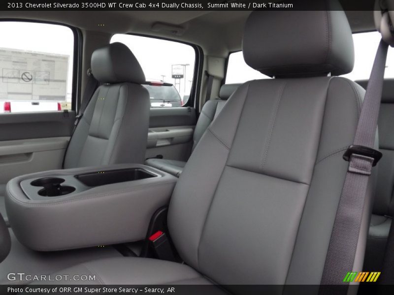 Summit White / Dark Titanium 2013 Chevrolet Silverado 3500HD WT Crew Cab 4x4 Dually Chassis
