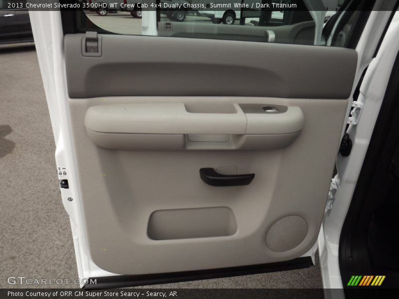 Summit White / Dark Titanium 2013 Chevrolet Silverado 3500HD WT Crew Cab 4x4 Dually Chassis