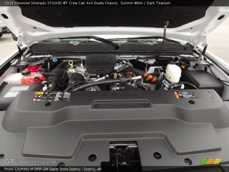 Summit White / Dark Titanium 2013 Chevrolet Silverado 3500HD WT Crew Cab 4x4 Dually Chassis