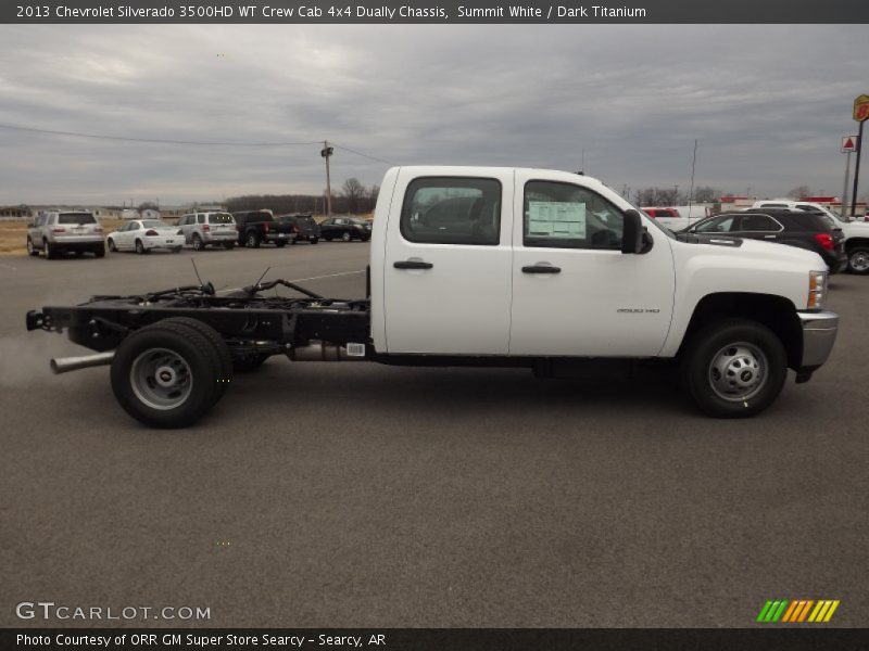  2013 Silverado 3500HD WT Crew Cab 4x4 Dually Chassis Summit White