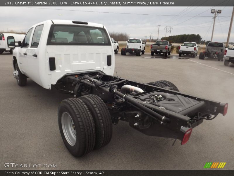 Summit White / Dark Titanium 2013 Chevrolet Silverado 3500HD WT Crew Cab 4x4 Dually Chassis