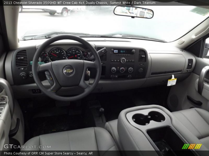  2013 Silverado 3500HD WT Crew Cab 4x4 Dually Chassis Dark Titanium Interior