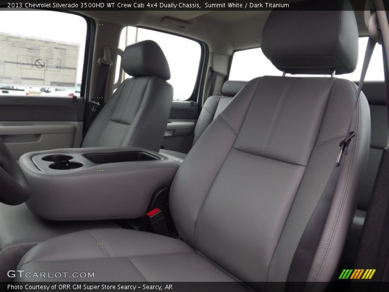 Summit White / Dark Titanium 2013 Chevrolet Silverado 3500HD WT Crew Cab 4x4 Dually Chassis