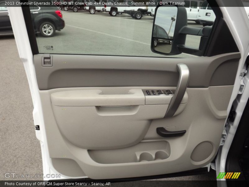 Summit White / Dark Titanium 2013 Chevrolet Silverado 3500HD WT Crew Cab 4x4 Dually Chassis