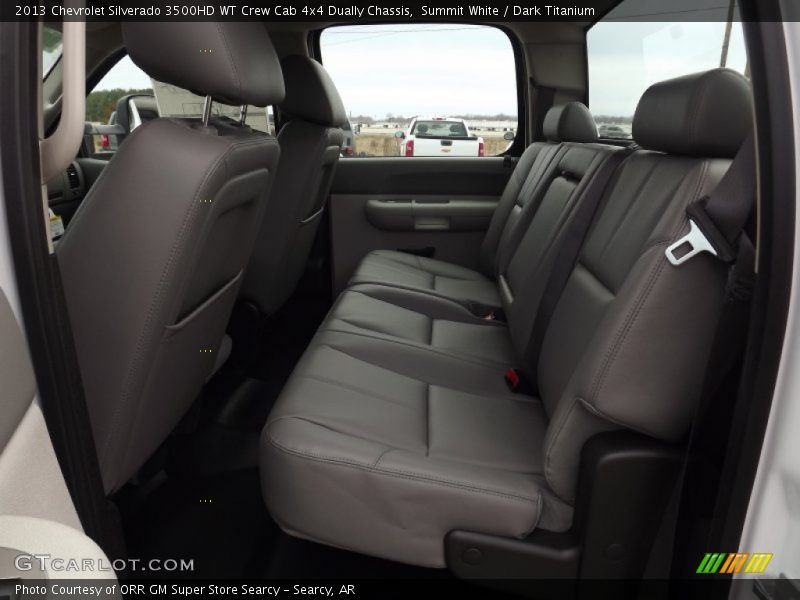 Summit White / Dark Titanium 2013 Chevrolet Silverado 3500HD WT Crew Cab 4x4 Dually Chassis