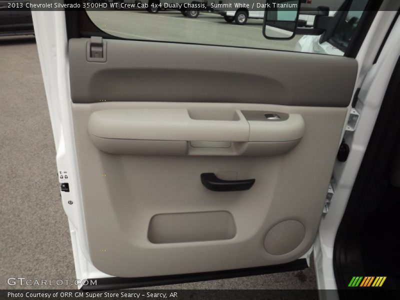 Summit White / Dark Titanium 2013 Chevrolet Silverado 3500HD WT Crew Cab 4x4 Dually Chassis