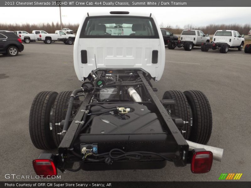 Summit White / Dark Titanium 2013 Chevrolet Silverado 3500HD WT Crew Cab 4x4 Dually Chassis