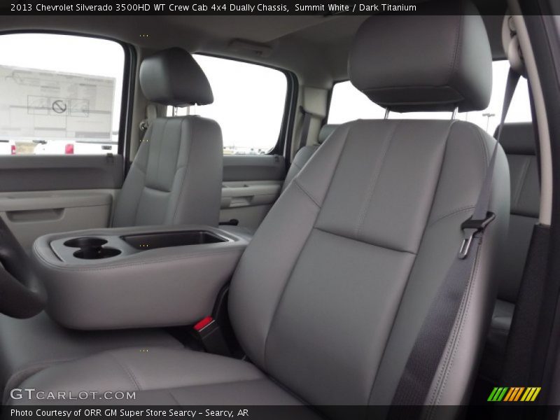 Summit White / Dark Titanium 2013 Chevrolet Silverado 3500HD WT Crew Cab 4x4 Dually Chassis