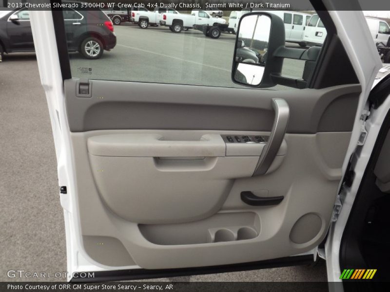Summit White / Dark Titanium 2013 Chevrolet Silverado 3500HD WT Crew Cab 4x4 Dually Chassis