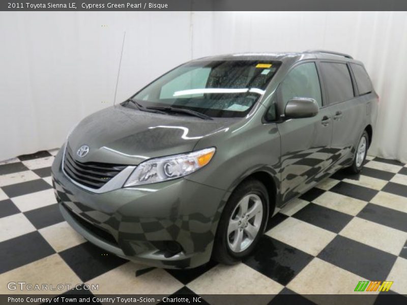 Cypress Green Pearl / Bisque 2011 Toyota Sienna LE