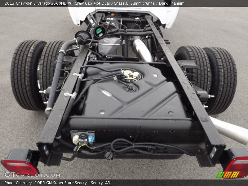 Summit White / Dark Titanium 2013 Chevrolet Silverado 3500HD WT Crew Cab 4x4 Dually Chassis