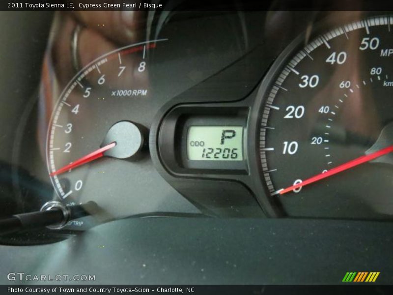 Cypress Green Pearl / Bisque 2011 Toyota Sienna LE