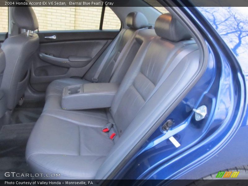 Eternal Blue Pearl / Gray 2004 Honda Accord EX V6 Sedan