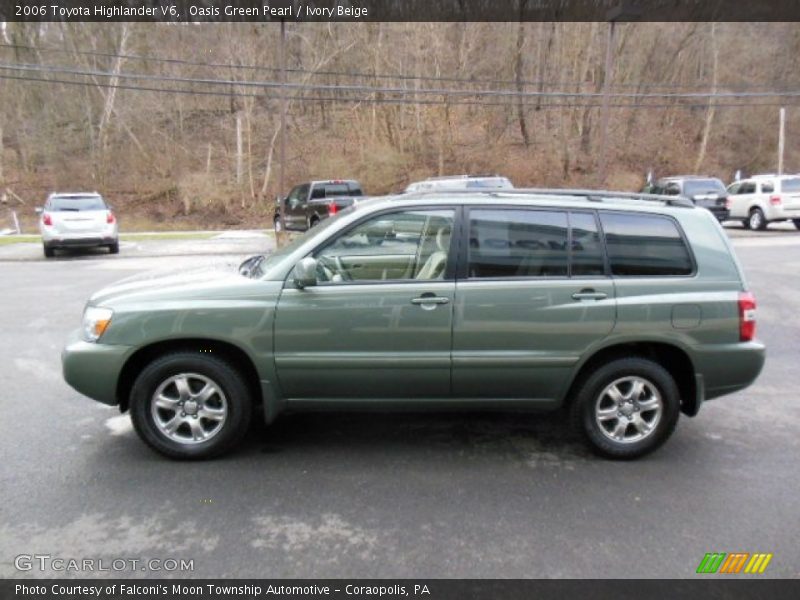 Oasis Green Pearl / Ivory Beige 2006 Toyota Highlander V6