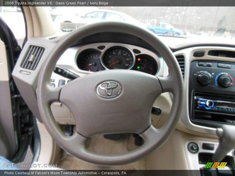 Oasis Green Pearl / Ivory Beige 2006 Toyota Highlander V6