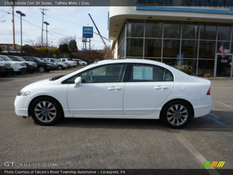 Taffeta White / Gray 2009 Honda Civic EX Sedan