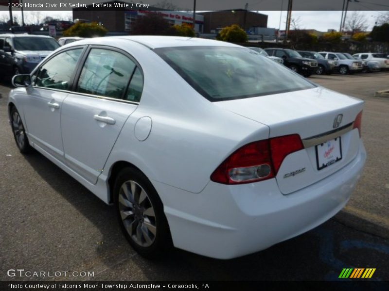 Taffeta White / Gray 2009 Honda Civic EX Sedan