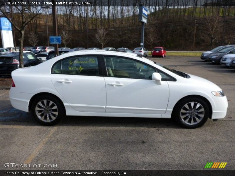 Taffeta White / Gray 2009 Honda Civic EX Sedan