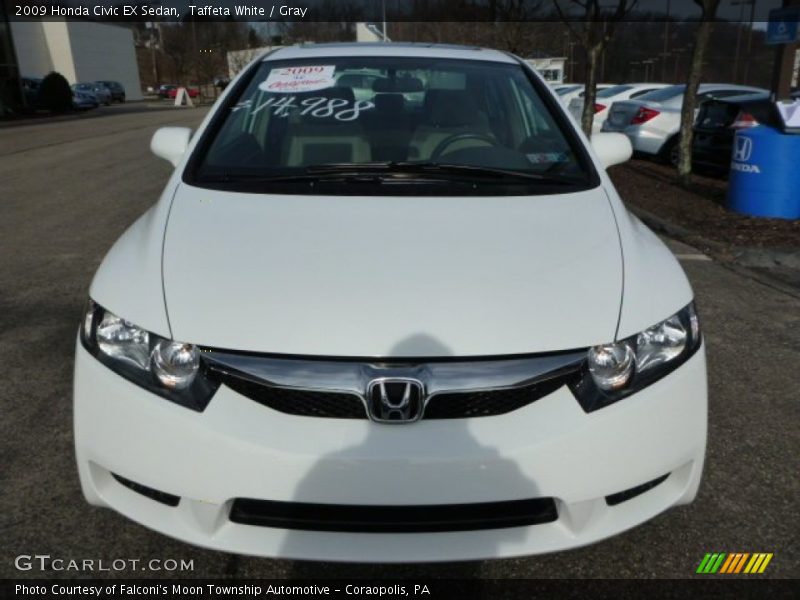 Taffeta White / Gray 2009 Honda Civic EX Sedan