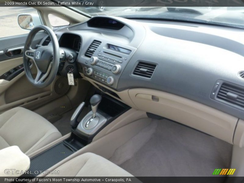 Taffeta White / Gray 2009 Honda Civic EX Sedan