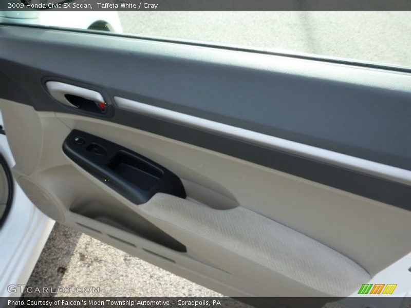 Taffeta White / Gray 2009 Honda Civic EX Sedan