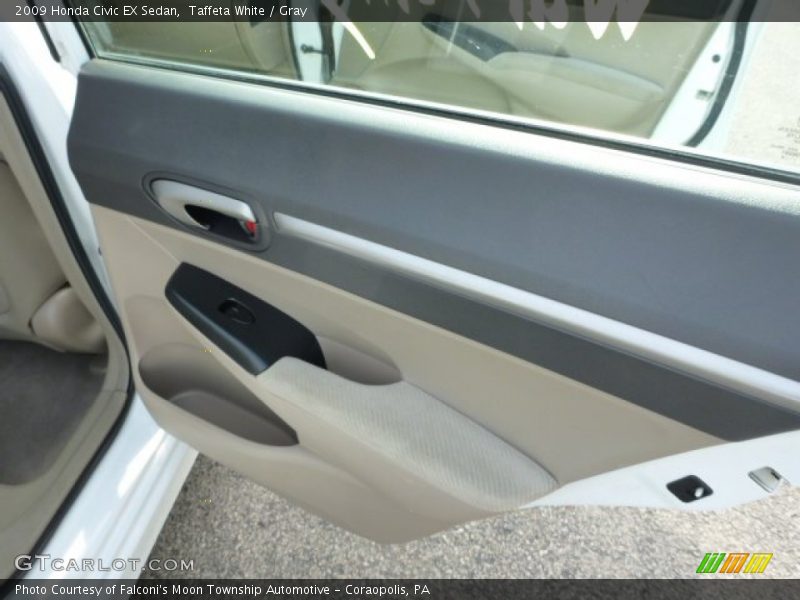 Taffeta White / Gray 2009 Honda Civic EX Sedan
