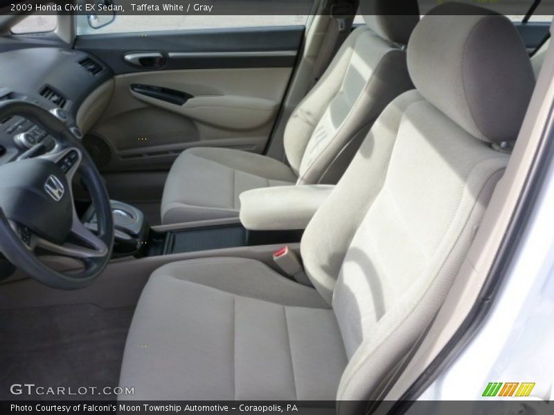 Taffeta White / Gray 2009 Honda Civic EX Sedan