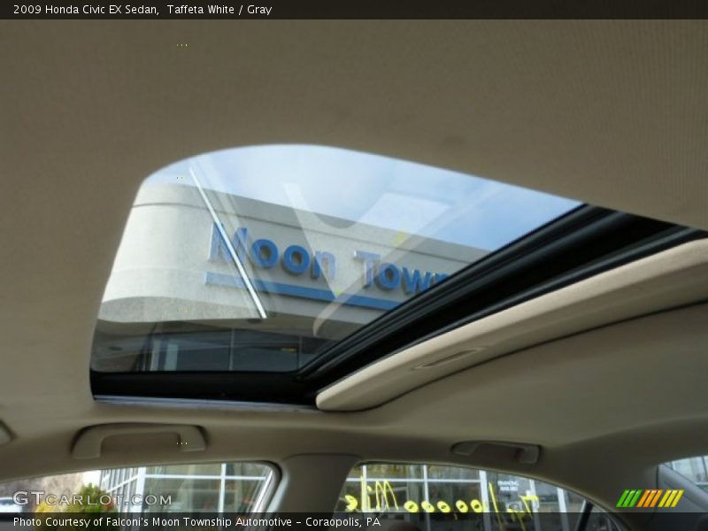 Taffeta White / Gray 2009 Honda Civic EX Sedan