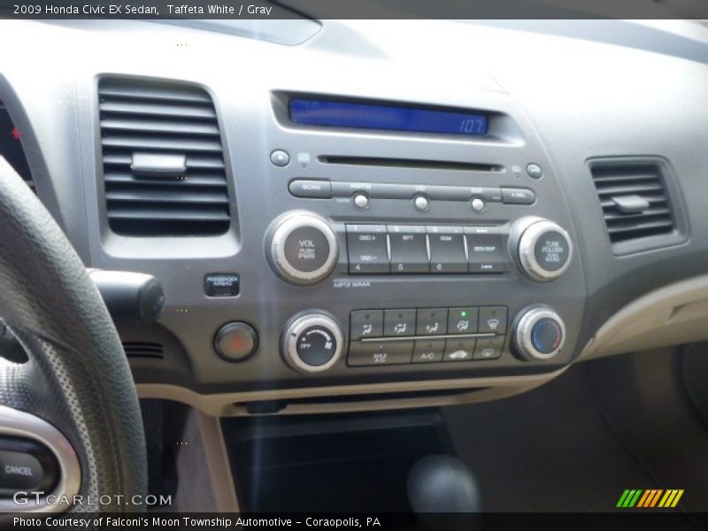 Taffeta White / Gray 2009 Honda Civic EX Sedan