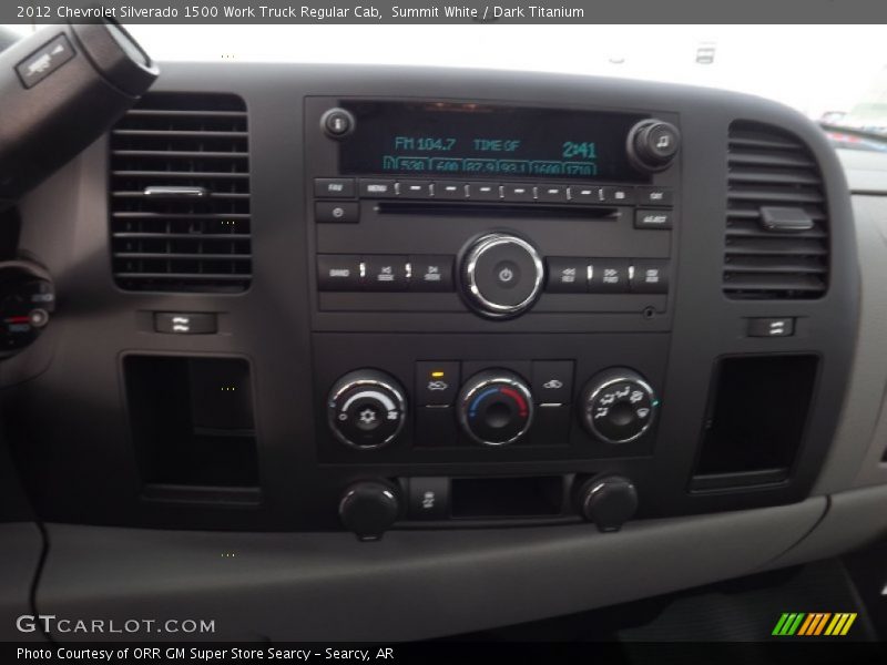 Controls of 2012 Silverado 1500 Work Truck Regular Cab