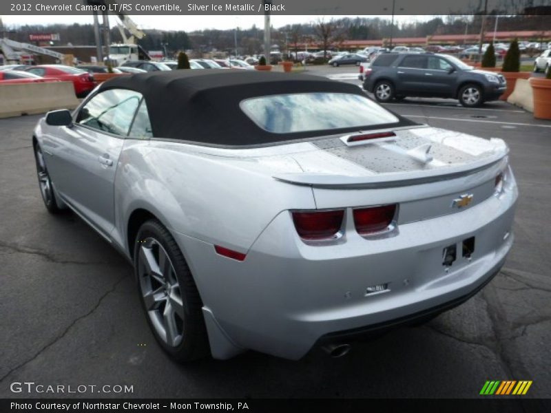 Silver Ice Metallic / Black 2012 Chevrolet Camaro LT/RS Convertible