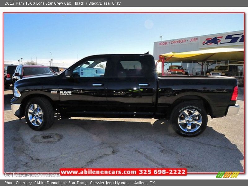 Black / Black/Diesel Gray 2013 Ram 1500 Lone Star Crew Cab