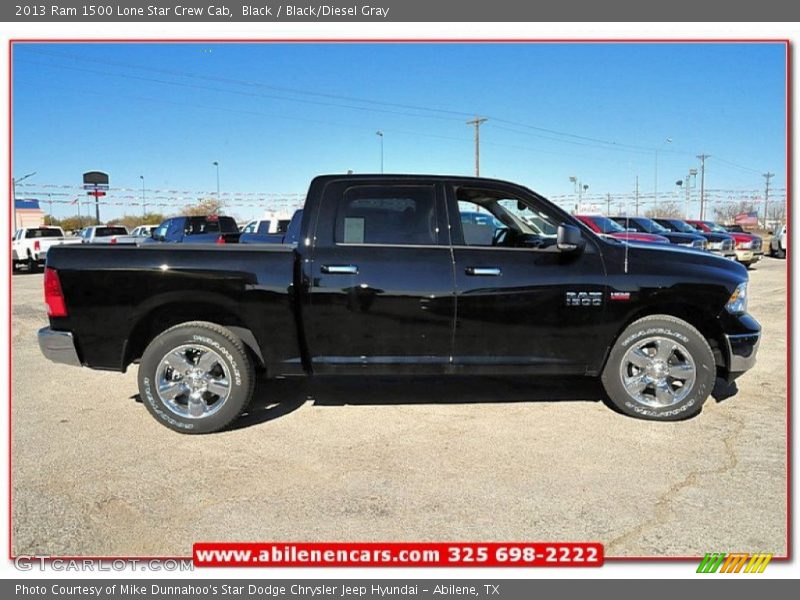 Black / Black/Diesel Gray 2013 Ram 1500 Lone Star Crew Cab